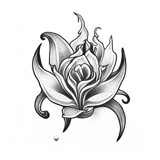 nightshade and Lilly of the valley  tattoo design idea