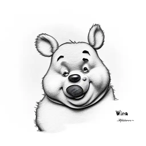 The name froom and a pump jack also Winnie the Pooh tattoo design idea