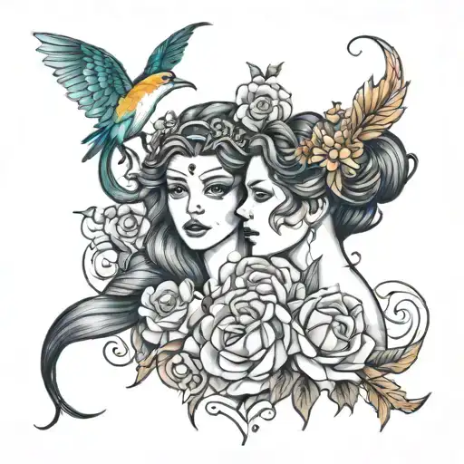 Anastasia and Victoria tattoo design idea