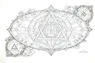 AS ABOVE SO BELOW words, thelema sign  tattoo design idea