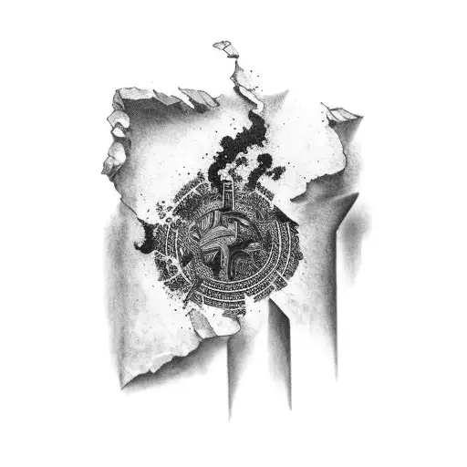 Haitian earthquake rememberal tattoo design idea