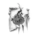 Haitian earthquake rememberal tattoo design idea
