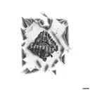 Haitian earthquake rememberal tattoo design idea