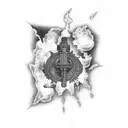 Haitian earthquake rememberal tattoo design idea