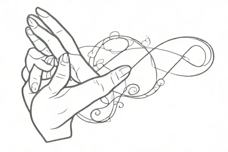 i love you sign language tattoo design, infinity symbol tattoo design idea