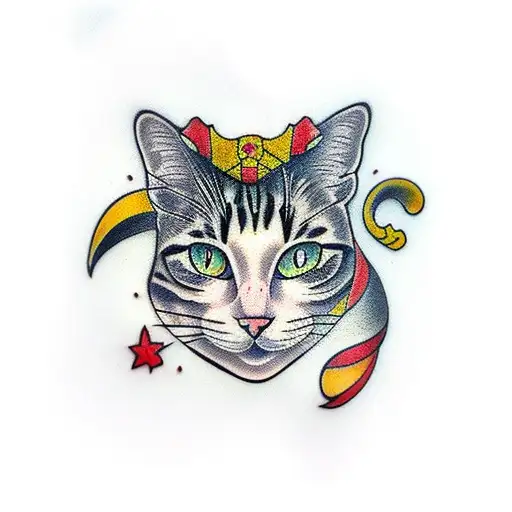 cats paw print  tattoo design idea
