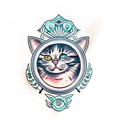 cats paw print  tattoo design idea