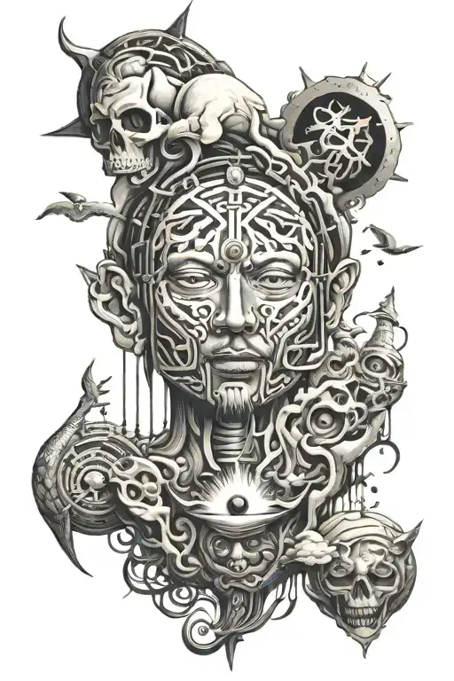Tengri tattoo design idea