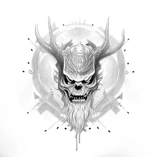 hunter wendigo tattoo design idea