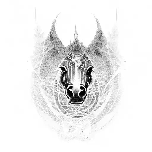 mustang tattoo design idea
