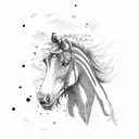 mustang tattoo design idea