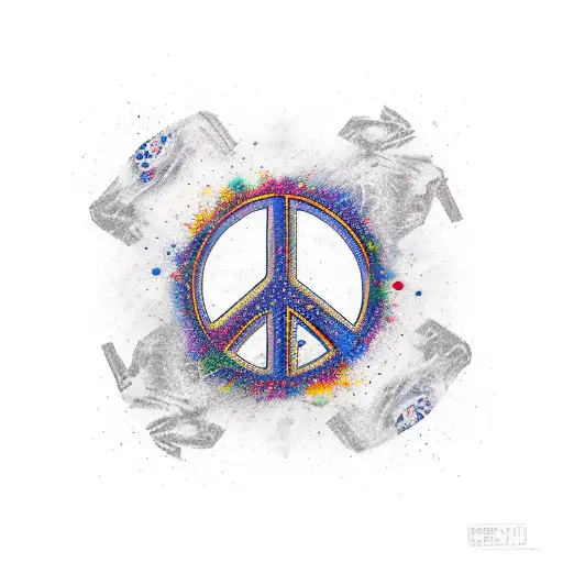 peace and violence tattoo design idea