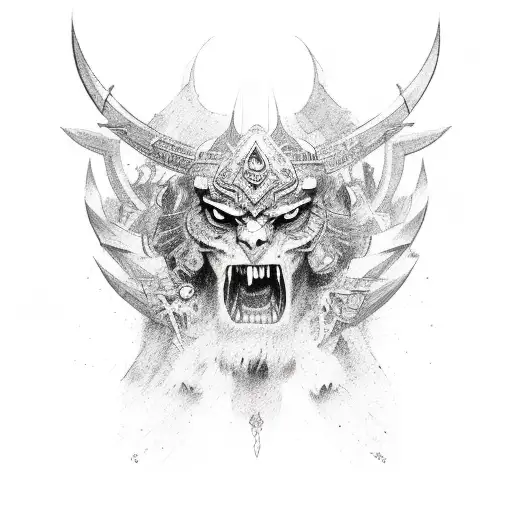 warrior spirit tattoo design idea