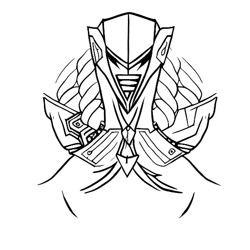 jhin from league of legends tattoo design idea