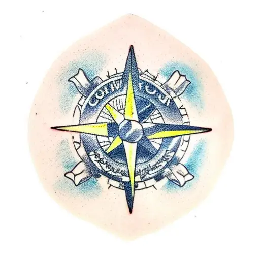 stoic moral compass  tattoo design idea