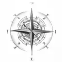 stoic moral compass  tattoo design idea