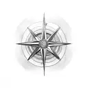 stoic moral compass  tattoo design idea