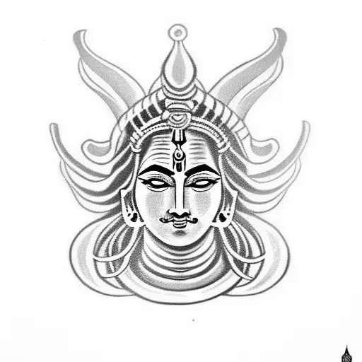 shiva and vishnu tattoo design idea