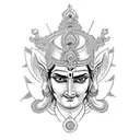 shiva and krishna tattoo design idea