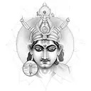 shiva and krishna tattoo design idea