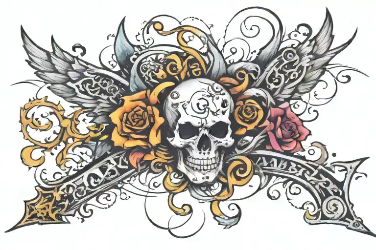 something with risk and rich for writs  tattoo design idea