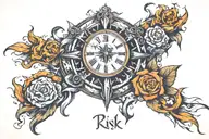 something with risk and rich for writs  tattoo design idea
