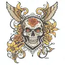 something with risk and rich  tattoo design idea