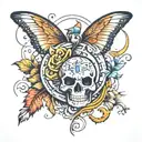 something with risk and rich  tattoo design idea