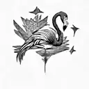 flamingo tattoo design idea