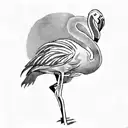 flamingo tattoo design idea