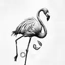 flamingo tattoo design idea