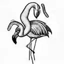 flamingo tattoo design idea