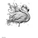 flamingo tattoo design idea