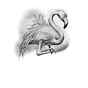 flamingo tattoo design idea