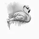 flamingo tattoo design idea