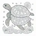 turtle and hippie   tattoo design idea