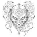 shinigami mask tattoo design idea