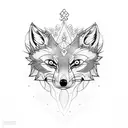 totem fox books tattoo design idea