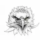 eagle and wild roses and bass fish tattoo design idea