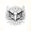 eagle and wild roses and bass fish tattoo design idea
