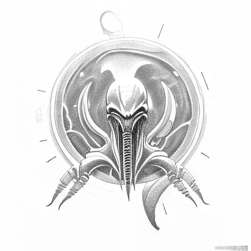 xenomorph  tattoo design idea