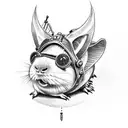 Steampunk Guinea pig tattoo design idea