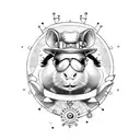 Steampunk Guinea pig tattoo design idea