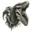 A realistic portrait of a Predator hunting down an alien Xenomorph tattoo design idea