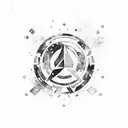 An abstract representation of the Mass Effect galaxy tattoo design idea