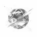 An abstract representation of the Mass Effect galaxy tattoo design idea