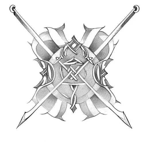 Irish sword  tattoo design idea