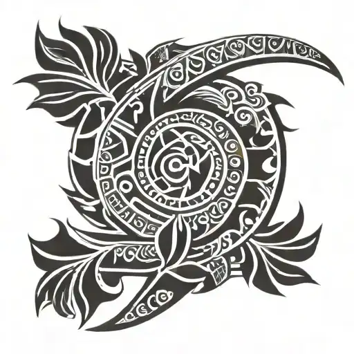 Tribal Arawak tanio upper  sleeve tattoo design idea