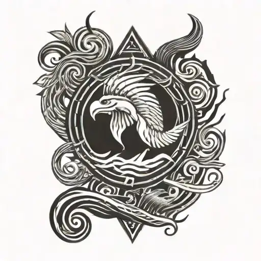 Tribal Arawak with  great seal tattoo tattoo design idea