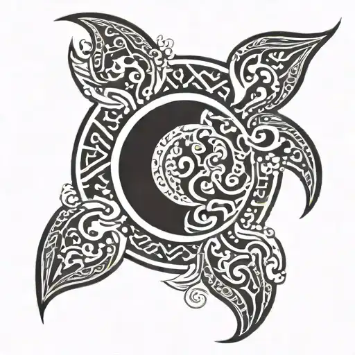 Tribal Arawak tanio upper sleave tattoo design idea
